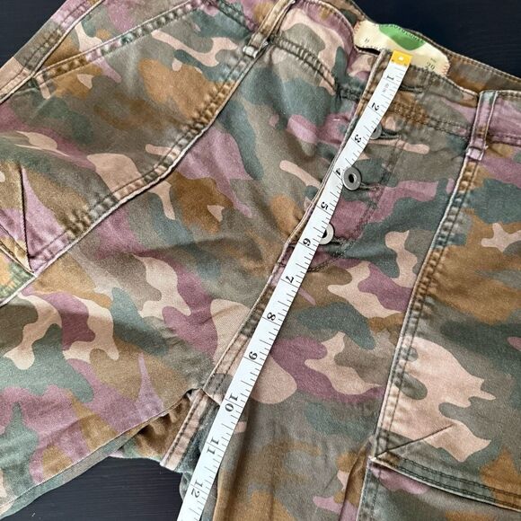 Anthropologie Jefferson Slim Pants Womens Size 29 Utility Green Camo Button Fly - Picture 12 of 13